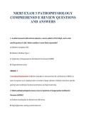 NR283 EXAM 3 PATHOPHYSIOLOGY&NewLine;COMPREHENSIVE REVIEW QUESTIONS&NewLine;AND ANSWERS