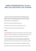 NR283 PATHOPHYSIOLOGY EXAM 3&NewLine;PRACTICE QUESTIONS AND ANSWERS