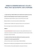 NR283 PATHOPHYSIOLOGY EXAM 3&NewLine;PRACTICE QUESTIONS AND ANSWERS