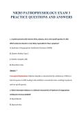NR283 PATHOPHYSIOLOGY EXAM 3&NewLine;PRACTICE QUESTIONS AND ANSWERS