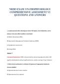 NR283 EXAM 3 PATHOPHYSIOLOGY&NewLine;COMPREHENSIVE ASSESSMENT V2&NewLine;QUESTIONS AND ANSWERS