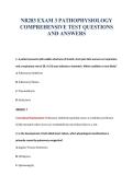 NR283 EXAM 3 PATHOPHYSIOLOGY&NewLine;COMPREHENSIVE TEST QUESTIONS&NewLine;AND ANSWERS