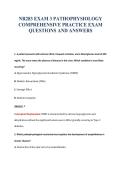 NR283 EXAM 3 PATHOPHYSIOLOGY&NewLine;COMPREHENSIVE PRACTICE EXAM&NewLine;QUESTIONS AND ANSWERS
