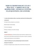 NR283 PATHOPHYSIOLOGY EXAM 3&NewLine;PRACTICE - CARDIOVASCULAR&comma;&NewLine;RESPIRATORY&comma; AND RENAL SYSTEMS&period;&NewLine;EXAM QUESTIONS AND ANSWERS