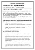 HIGH SCHOOL BIOLOGY FINAL YEAR EXAM HACKS MASTERBANK