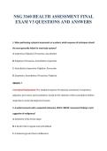NSG 3160 HEALTH ASSESSMENT FINAL&NewLine;EXAM V3 QUESTIONS AND ANSWERS