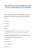 NSG 3160 HEALTH ASSESSMENT FINAL&NewLine;EXAM V3 QUESTIONS AND ANSWERS