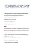 NSG 3160 HEALTH ASSESSMENT FINAL&NewLine;EXAM V3 QUESTIONS AND ANSWERS