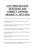 LSAT preparation questions and correct answers GRADED A&plus; 2025-2026