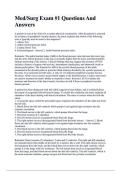 Med-Surg Exam 1 Questions and Answers &mdash; Medical-Surgical Nursing Exam Preparation