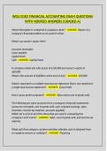 WGU D102 Financial Accounting Exam Questions and Verified Answers &vert; Graded A&NewLine;