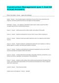 Construction Management quiz 1 And All Actual Answers&period;