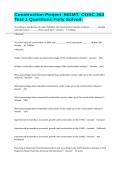 Construction Project- MGMT- COSC 353 Test 1 Questions Fully Solved&period;