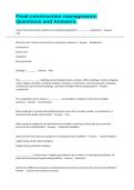 Final-construction management-Questions and Answers&period;