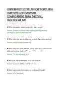 CERTIFIED PROTECTION OFFICER SCRIPT 2026 QUESTIONS AND SOLUTIONS COMPREHENSIVE STUDY SHEET FULL PRACTICE SET 200&period;pdf&NewLine;&NewLine;