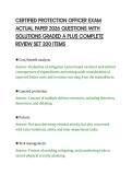 CERTIFIED PROTECTION OFFICER EXAM ACTUAL PAPER 2026 QUESTIONS WITH SOLUTIONS GRADED A PLUS COMPLETE REVIEW SET 200 ITEMS&period;pdf&NewLine;&NewLine;