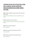 CERTIFIED PROTECTION OFFICER FINAL PAPER 2026 COMPLETE SOLVED QUESTIONS PRACTICE REVISION PACK EXPERT REVIEW 200 ITEMS&period;pdf&NewLine;&NewLine;