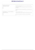SON Mental Health Exam 2 Questions and Answers 2026-2027 &vert; Psychiatric Nursing Study Guide