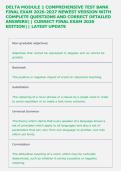 DELTA MODULE 1 COMPREHENSIVE TEST BANK &NewLine;FINAL EXAM 2026-2027 NEWEST VERSION WITH &NewLine;COMPLETE QUESTIONS AND CORRECT DETAILED &NewLine;ANSWERS&vert;&vert; CURRECT FINAL EXAM 2026 &NewLine;EDITION&vert;&vert; LATEST UPDATE