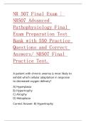 NR 507 Final Exam &vert;&NewLine;NR507 Advanced&NewLine;Pathophysiology Final&NewLine;Exam Preparation Test&NewLine;Bank with 550 Practice&NewLine;Questions and Correct&NewLine;Answers&sol; NR507 Final&NewLine;Practice Test&period;