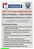 EMT 115&colon; Trauma Study Guide 2026 &vert; Most Tested &NewLine;Questions &  Verified Answers &vert; Latest Update &vert; Graded A&plus;&NewLine;