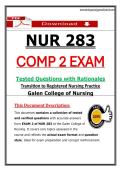 NUR 283 Comprehensive Exam 2 &lpar;Comp 2&rpar; &vert; Transition to RN Practice &vert; Galen College of Nursing &vert; 2026&sol;2027 Update 