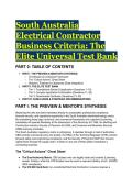 2026&sol;2027 South Australia Electrical Contractor Business Criteria &vert; The Elite Universal Test Bank