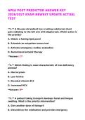 APEA POST PREDICTOR ANSWER KEY 2026&sol;2027 EXAM NEWEST UPDATE ACTUAL TEST &NewLine;&NewLine;