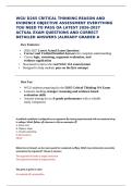 WGU D265 Critical Thinking Reason and Evidence OA Questions and Answers 2026&sol;2027&NewLine;