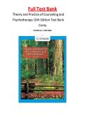 Theory and Practice of Counseling and Psychotherapy Test Bank &lpar;2026&sol;2027 Update&rpar;