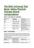 2026&sol;2027 S-Tier Elite Test Bank&colon; Idaho Physical Therapy Board Jurisprudence Exam &lpar;Expert Q&A &plus; Mentor Analysis&rpar;