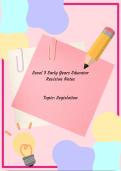 Level 3 Early Years Educator Summary Notes Topic&colon; Legislation