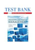 Test bank for Modern Database Management&comma; 13th Edition&comma; By Hoffer & Venkataraman&comma; Complete &lpar;Ch 1 To 14&rpar; In PDF