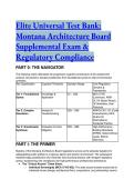 2026&sol;2027 S-Tier Elite Universal Test Bank&colon; Montana Architecture Board Supplemental Exam & Regulatory Compliance
