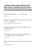 CERTIFIED STORM WATER OPERATOR EXAM PREP 2026 FULL QUESTION SET WITH STEP&period;pdf&NewLine;&NewLine;