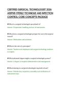CERTIFIED SURGICAL TECHNOLOGIST 2026 ASEPSIS STERILE TECHNIQUE AND INFECTION CONTROL CORE CONCEPTS PACKAGE&period;pdf&NewLine;&NewLine;