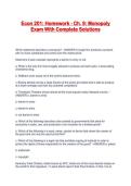 Econ 201&colon; Homework - Ch&period; 9&colon; Monopoly Exam With Complete Solutions