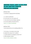 CERTIFIED TRAVEL AGENT ACTUAL EXAM SOLVED QUESTIONS COMPLETE PREPARATION RESOURCE&period;pdf&NewLine;&NewLine;