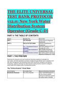 2026&sol;2027 NEW YORK Water Distribution System Operator &lpar;Grade C-D&rpar; S-Tier Test Bank &vert; Elite Scenarios&comma; Answers & Mentor Analytics