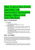 S-Tier West Virginia Real Estate Appraiser Law Exam Prep &lpar;2026&sol;2027 AQB Updated&rpar; &vert;  Elite Test Questions & Statutory Cheat Sheet