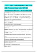 ATI PN Adult Medical Surgical &lpar;Med-Surg&rpar;  2023 Proctored Exam with NGN 100  Questions and Answers Latest Update 2026   