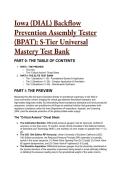 2026&sol;2027 Iowa DIAL Backflow Prevention Assembly Tester &lpar;BPAT&rpar; S-Tier Mastery Test Bank &vert; USC 10th Edition & State Code Practice Exams