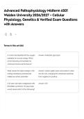 Advanced Pathophysiology Midterm 6501 Walden University 2026&sol;2027 &ndash; Cellular Physiology&comma; Genetics & Verified Exam Questions with Answers