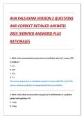 AHA PALS Exam Version 2 2025 &vert; Practice Questions & Detailed Answers with Rationales &vert; PALS Exam Prep