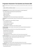 Progressive Assessment Test Questions and Answers 2026