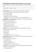 CJE Readiness II Exam Study Questions and Answers