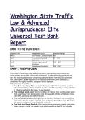 2026&sol;2027 Washington State Traffic Law & Advanced Jurisprudence &vert; Elite Test Bank & Cheat Sheet 