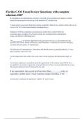 Florida Community Association Management Examination Review &vert; Questions and Solutions