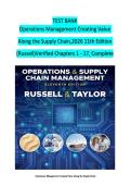 TEST BANK &NewLine;Operations Management Creating Value &NewLine;Along the Supply Chain&comma;2026 11th Edition &NewLine;&lpar;Russell&rpar;Verified Chapters 1 - 17&comma; Complete 