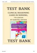 Test Bank for Clinical Reasoning Cases in Nursing&comma; 7th Edition &vert; Mariann M&period; Harding & Julie S&period; Snyder &vert; Complete